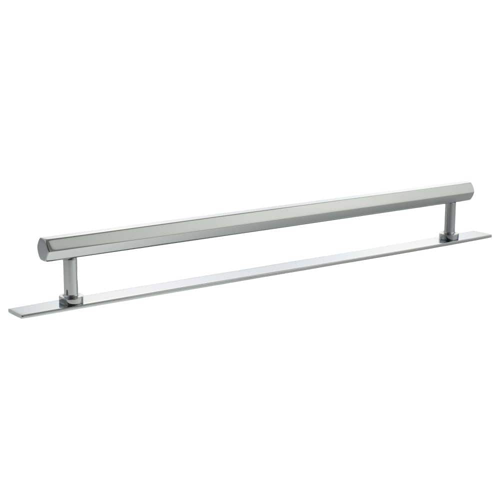 Millhouse Brass Cabinet Hardware Polished Chrome / Cabinet Pull Handles Millhouse Brass Pennington Hexagonal T-Bar Cabinet Pull Handle on Backplate 320mm - Polished Chrome