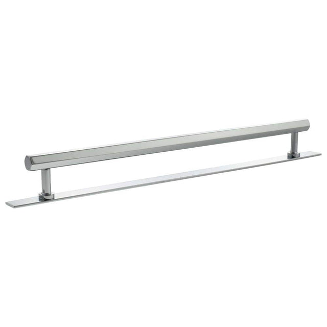Millhouse Brass Cabinet Hardware Polished Chrome / Cabinet Pull Handles Millhouse Brass Pennington Hexagonal T-Bar Cabinet Pull Handle on Backplate 320mm - Polished Chrome