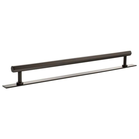 Millhouse Brass Cabinet Hardware Urban Dark Bronze / Cabinet Pull Handles Millhouse Brass Pennington Hexagonal T-Bar Cabinet Pull Handle on Backplate 320mm - Urban Dark Bronze