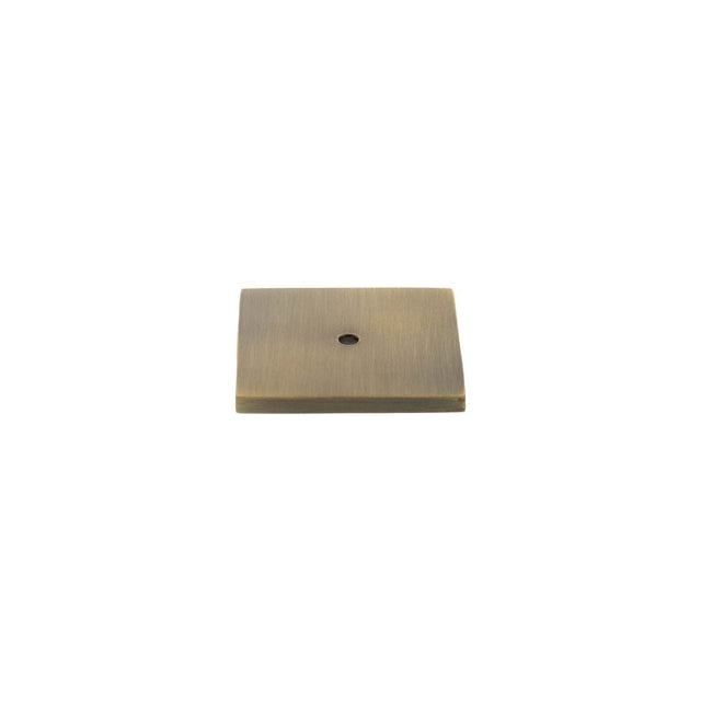 Millhouse Brass Cabinet Hardware Antique Brass / Backplate Only Millhouse Brass Square Cabinet Handle Backplate - Antique Brass