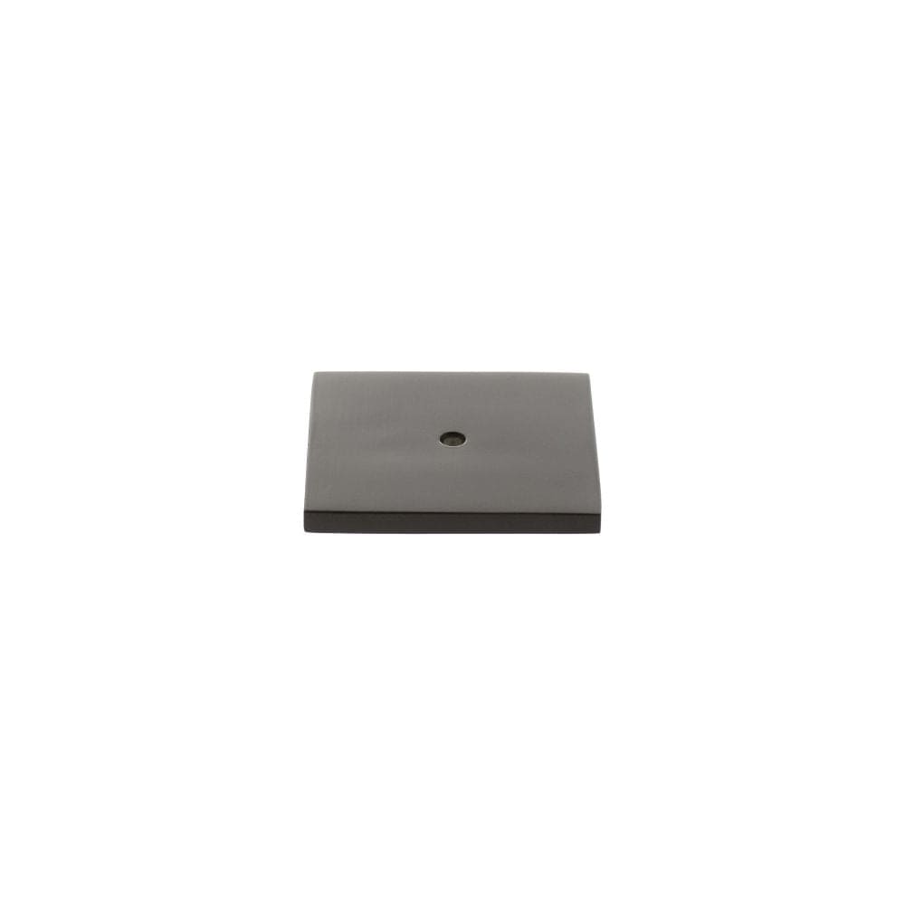 Millhouse Brass Cabinet Hardware Urban Dark Bronze / Backplate Only Millhouse Brass Square Cabinet Handle Backplate - Urban Dark Bronze