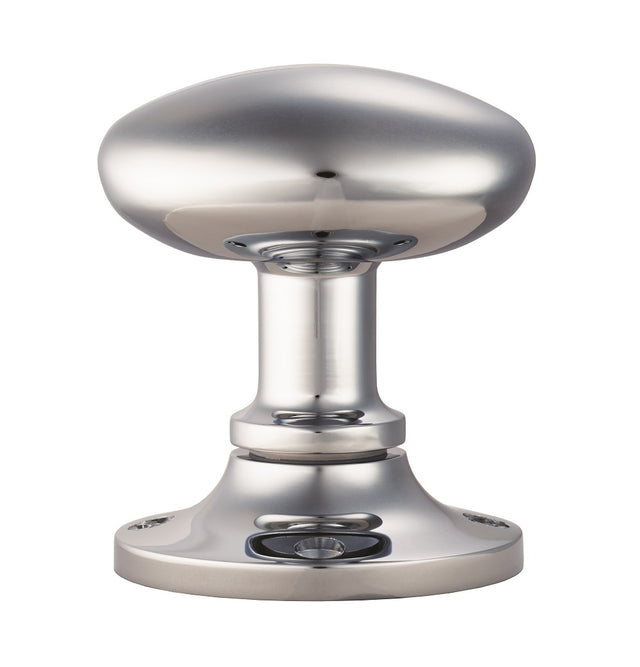 High quality image of Carlisle Brass - Oval Mortice Knob - Polished Chrome | Sku. mk001cp | Trade Door Handles.