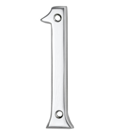 High quality image of Carlisle Brass - Numerals (0-9) Number 1 - Polished Chrome | Sku. n1cp | Trade Door Handles.