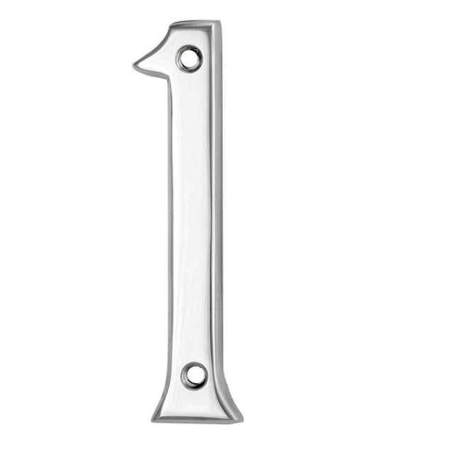 High quality image of Carlisle Brass - Numerals (0-9) Number 1 - Polished Chrome | Sku. n1cp | Trade Door Handles.