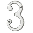 High quality image of Carlisle Brass - Numerals (0-9) Number 3 - Polished Chrome | Sku. n3cp | Trade Door Handles.