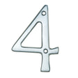 High quality image of Carlisle Brass - Numerals (0-9) Number 4 - Satin Chrome | Sku. n4sc | Trade Door Handles.