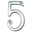 High quality image of Carlisle Brass - Numerals (0-9) Number 5 - Satin Chrome | Sku. n5sc | Trade Door Handles.