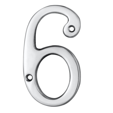 High quality image of Carlisle Brass - Numerals (0-9) Number 6/9 - Polished Chrome | Sku. n6cp | Trade Door Handles.
