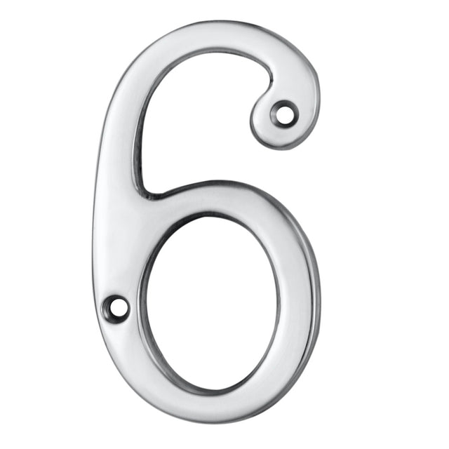 High quality image of Carlisle Brass - Numerals (0-9) Number 6/9 - Polished Chrome | Sku. n6cp | Trade Door Handles.