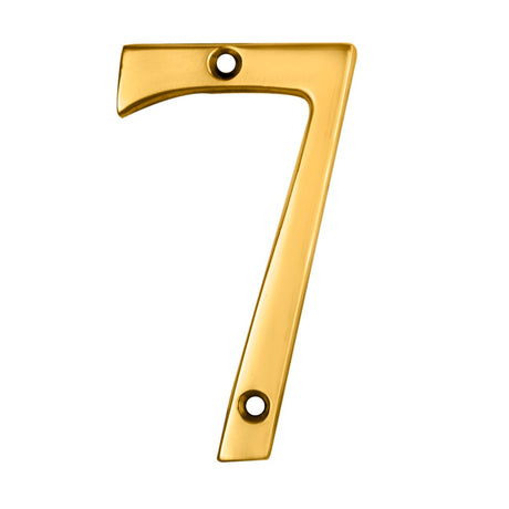 High quality image of Carlisle Brass - Numerals (0-9) Number 7 - Polished Brass | Sku. n7 | Trade Door Handles.