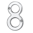 High quality image of Carlisle Brass - Numerals (0-9) Number 8 - Polished Chrome | Sku. n8cp | Trade Door Handles.