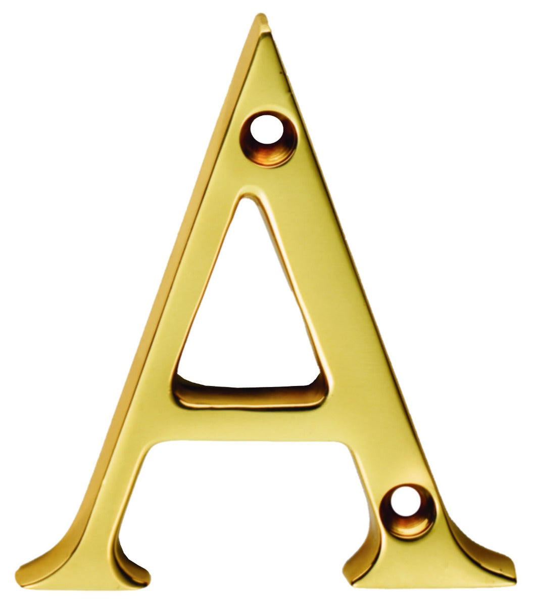 High quality image of Carlisle Brass - Letter A - Polished Brass | Sku. na | Trade Door Handles.