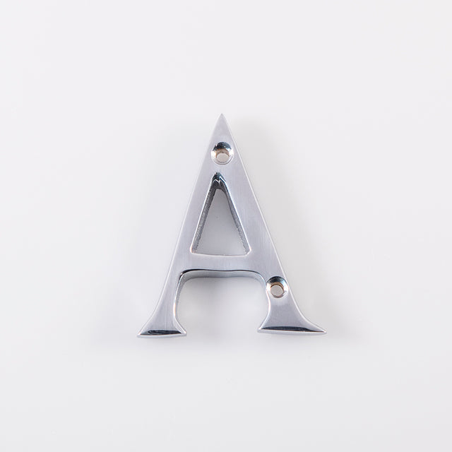 High quality image of Carlisle Brass - Letter A - Polished Chrome | Sku. nacp | Trade Door Handles.