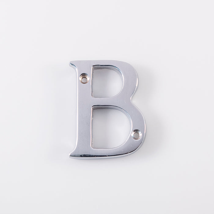 High quality image of Carlisle Brass - Letter B - Polished Chrome | Sku. nbcp | Trade Door Handles.