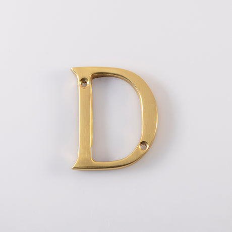 High quality image of Carlisle Brass - Letter D - Polished Brass | Sku. nd | Trade Door Handles.