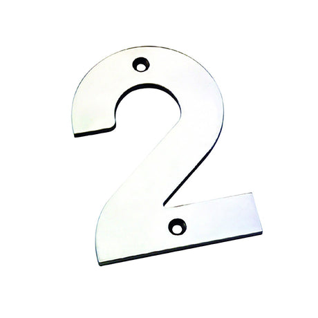 High quality image of Eurospec - Numerals Number 2 - Bright Stainless Steel | Sku. num10102bss | Trade Door Handles.
