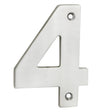 High quality image of Eurospec - Numerals Number 4 - Satin Stainless Steel | Sku. num10104sss | Trade Door Handles.