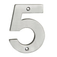 High quality image of Eurospec - Numerals Number 5 - Satin Stainless Steel | Sku. num10105sss | Trade Door Handles.
