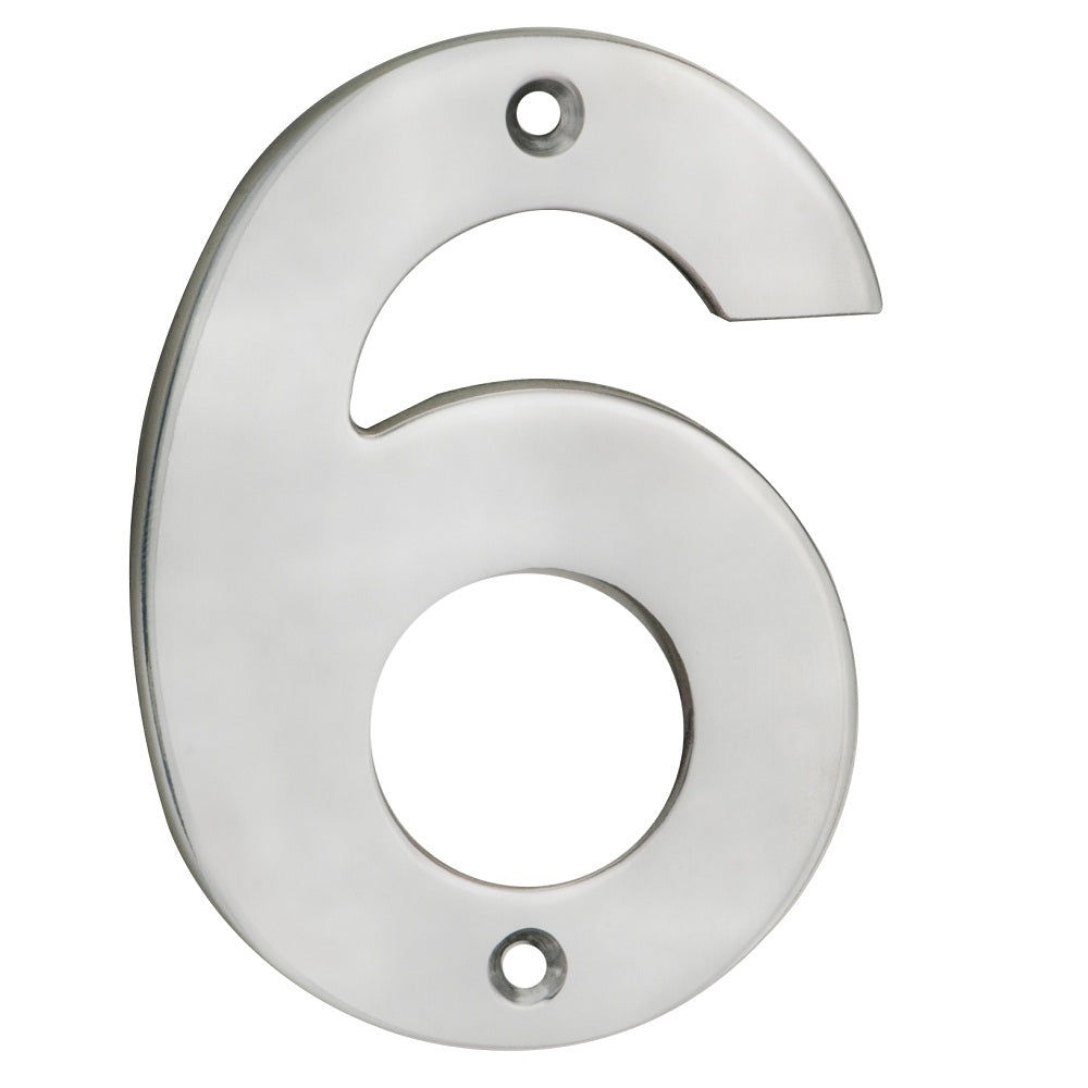 High quality image of Eurospec - Numerals Number 6/9 - Satin Stainless Steel | Sku. num10106-9sss | Trade Door Handles.