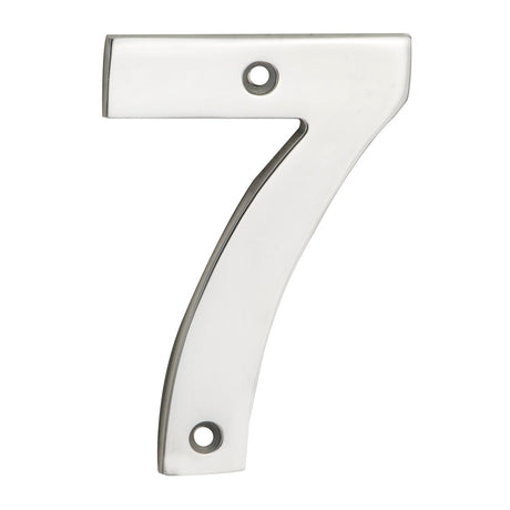 High quality image of Eurospec - Numerals Number 7 - Bright Stainless Steel | Sku. num10107bss | Trade Door Handles.