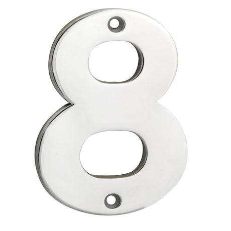 High quality image of Eurospec - Numerals Number 8 - Bright Stainless Steel | Sku. num10108bss | Trade Door Handles.