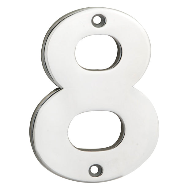 High quality image of Eurospec - Numerals Number 8 - Bright Stainless Steel | Sku. num10108bss | Trade Door Handles.