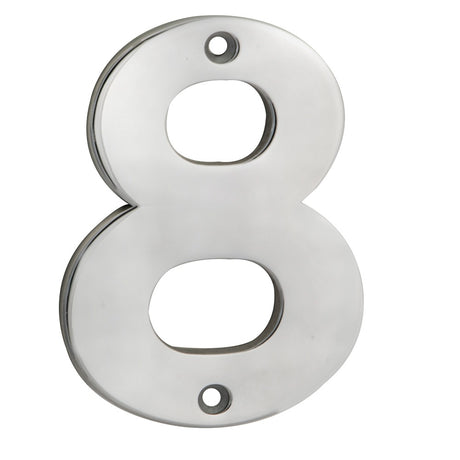 High quality image of Eurospec - Numerals Number 8 - Satin Stainless Steel | Sku. num10108sss | Trade Door Handles.