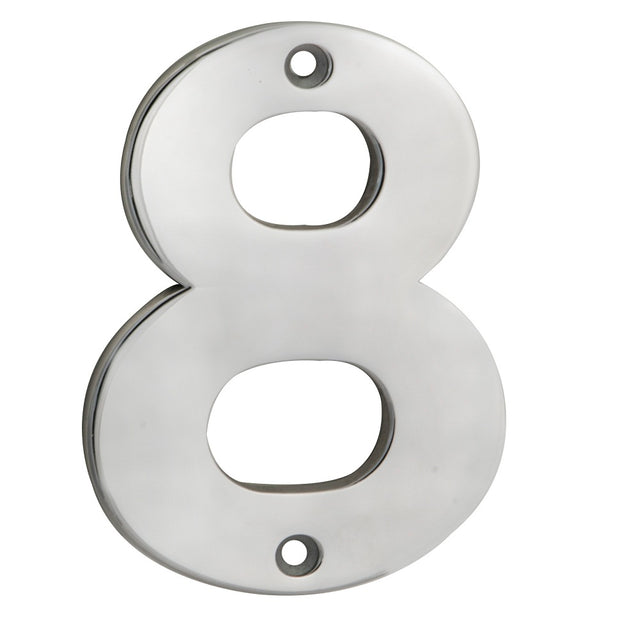 High quality image of Eurospec - Numerals Number 8 - Satin Stainless Steel | Sku. num10108sss | Trade Door Handles.