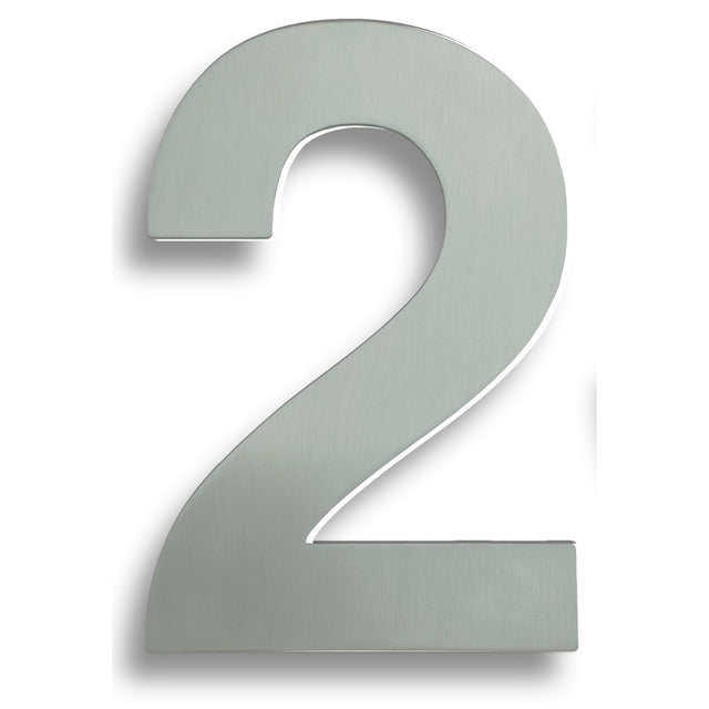 High quality image of Eurospec - Stainless Steel 7" Numerals (0-9) (Number 2) - Bright Stainless Steel | Sku. num10172bss | Trade Door Handles.