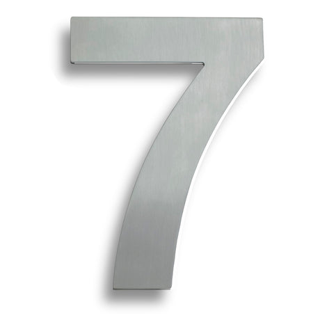 High quality image of Eurospec - Stainless Steel 7" Numerals (0-9) (Number 7) - Bright Stainless Steel | Sku. num10177bss | Trade Door Handles.