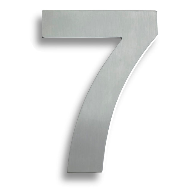 High quality image of Eurospec - Stainless Steel 7" Numerals (0-9) (Number 7) - Bright Stainless Steel | Sku. num10177bss | Trade Door Handles.
