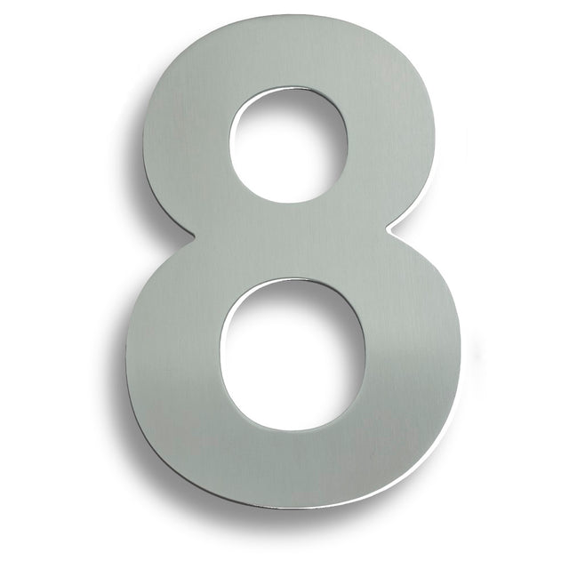 High quality image of Eurospec - Stainless Steel 7" Numerals (0-9) (Number 8) - Bright Stainless Steel | Sku. num10178bss | Trade Door Handles.