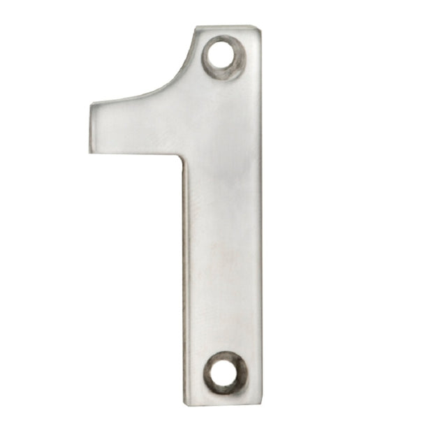 High quality image of Eurospec - Numerals Number 1 - Satin Stainless Steel | Sku. num10501sss | Trade Door Handles.
