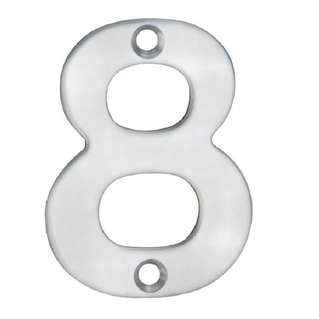 High quality image of Eurospec - Numerals Number 8 - Satin Stainless Steel | Sku. num10508sss | Trade Door Handles.