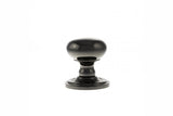 Quality image of Old English Harrogate Solid Brass Mushroom Mortice Knob on Concealed Fix Rose - Black Nickel | Sku. oe58mmkbn | available from Trade Door Handles.