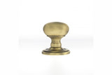 Quality image of Old English Harrogate Solid Brass Mushroom Mortice Knob on Concealed Fix Rose - Matt Antique Brass | Sku. oe58mmkmab | available from Trade Door Handles.