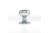 Quality image of Old English Harrogate Solid Brass Mushroom Mortice Knob on Concealed Fix Rose - Satin Chrome | Sku. oe58mmksc | available from Trade Door Handles.