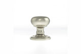 Quality image of Old English Harrogate Solid Brass Mushroom Mortice Knob on Concealed Fix Rose - Satin Nickel | Sku. oe58mmksn | available from Trade Door Handles.