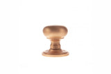 Quality image of Old English Harrogate Solid Brass Mushroom Mortice Knob on Concealed Fix Rose - Urban Satin Copper | Sku. oe58mmkusc | available from Trade Door Handles.