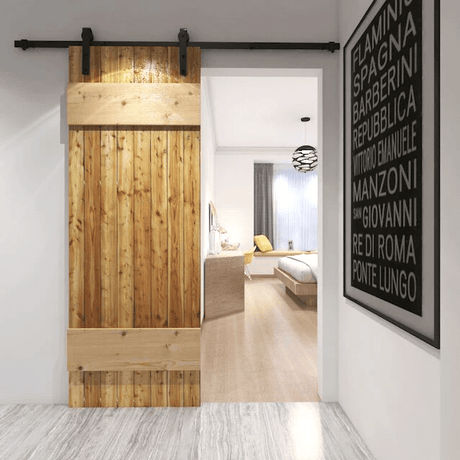 PC Henderson Door Furniture Black / Sliding Door furniture PC Henderson - RUSTIC 100 2M KIT: BLACK - 440160