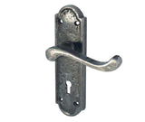 High quality image of Frelan - Turnberry Suite Door Handle on Lockplate Pewter Sku. PEW300