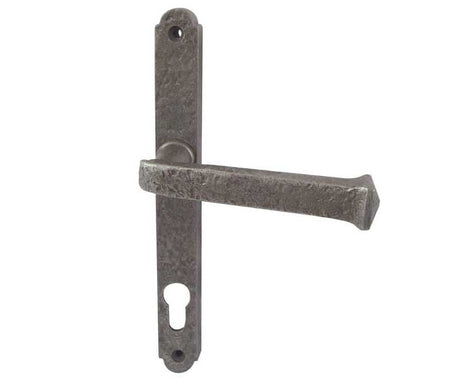 This is an image showing the Antique Pewter - 240x28mm Pewter lever lock available to order from Trade Door Handles in Kendal