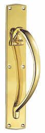 High quality image of Carlisle Brass - Large Pull Handle R/H - Polished Brass | Sku. pf100r | Trade Door Handles.