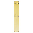 High quality image of Carlisle Brass - Engraved Push Plate 455 x 75mm - Polished Brass | Sku. pf105e | Trade Door Handles.