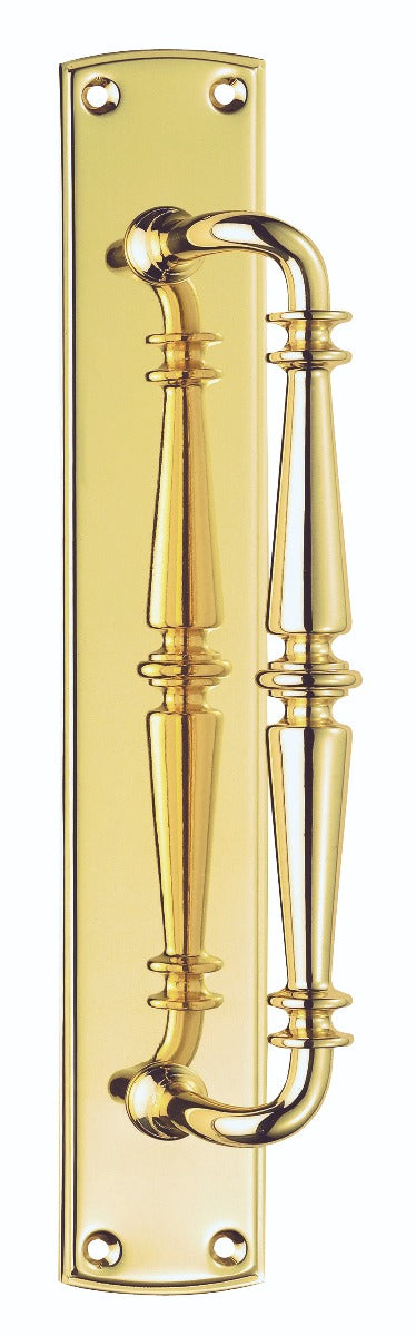High quality image of Carlisle Brass - Ornate Pull Handle - Polished Brass | Sku. pf106 | Trade Door Handles.