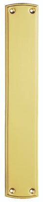 High quality image of Carlisle Brass - Ornate Finger Plate 382 x 75mm - Polished Brass | Sku. pf107 | Trade Door Handles.