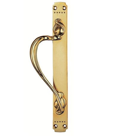 High quality image of Carlisle Brass - Laurin Pull Handle L/H - Polished Brass | Sku. pf109al | Trade Door Handles.