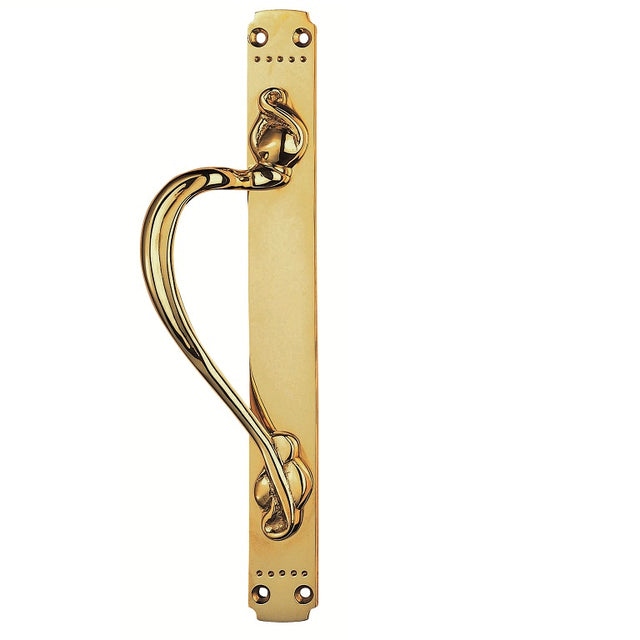 High quality image of Carlisle Brass - Laurin Pull Handle L/H - Polished Brass | Sku. pf109al | Trade Door Handles.