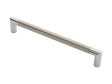 High quality image of Serozzetta - Trend Suited Pull Handle - Satin Nickel/Polished Chrome | Sku. ph160bcpsn | Trade Door Handles.