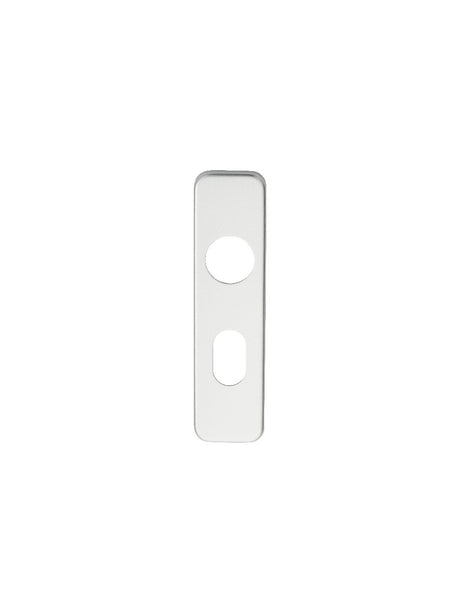 High quality image of Eurospec - Safety Lever Oval Lock Covers - Satin Anodised Aluminium | Sku. plu9001saa | Trade Door Handles.